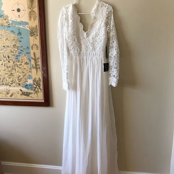 lulus boho wedding dress